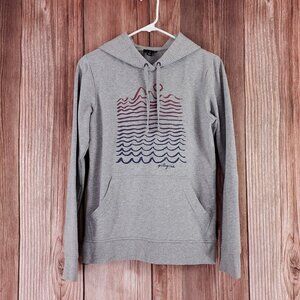 *FLAWS* Patagonia Womens Size Small Gray Wavy Maybe Ahnya Hoody Sweatshirt 39562